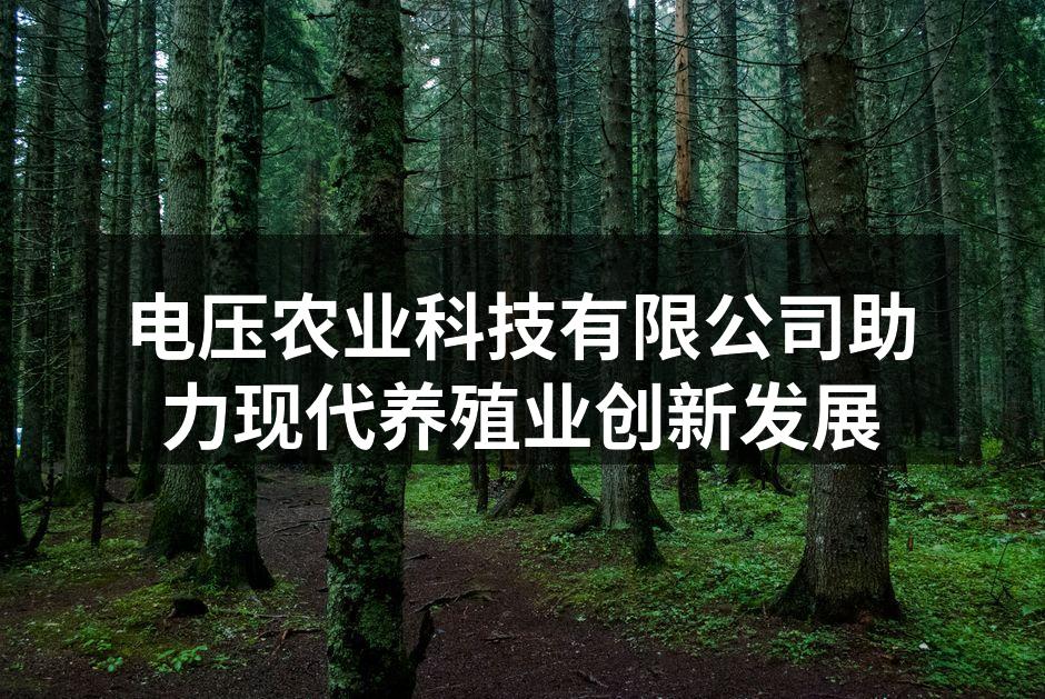 电压农业科技有限公司助力现代养殖业创新发展